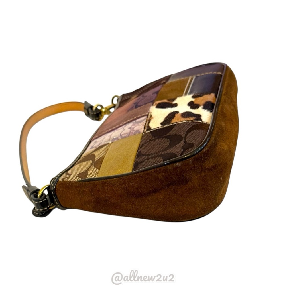 Coach Rare 7071 Legacy Holiday Vintage 2005 Patchwork Demi Baguette Shoulder Bag - Picture 9 of 16